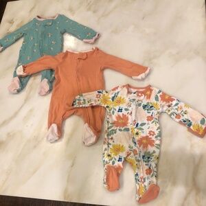 NOW SOLD Cloud Island pajamas - zip up (set of three)